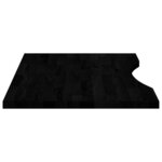 vidaXL Dessus de bureau marron foncé bois chêne massif rectangulaire