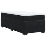 vidaXL Sommier à lattes de lit avec matelas Noir 100x200 cm Velours