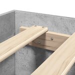 vidaXL Cadre de lit sans matelas gris béton 135x190 cm bois ingénierie