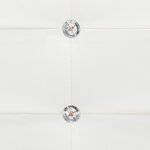 vidaXL Cadre de lit Blanc Similicuir 90x200 cm