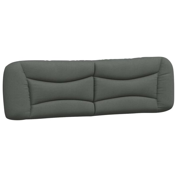 vidaXL Coussin de tête de lit gris foncé 180 cm tissu
