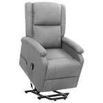 vidaXL Fauteuil Gris clair Tissu