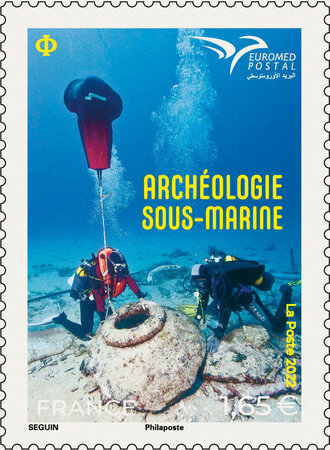 Timbre - Euromed - Archéologie sous-marine - Lettre internationale