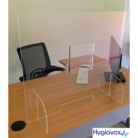 Hygiavox Hyg02 - Vitre De Protection Sanitaire Mobile En Plexiglass Sans Pliage