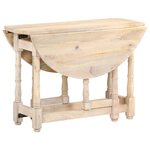 vidaXL Table à manger Rond 110x76 cm Bois de manguier massif