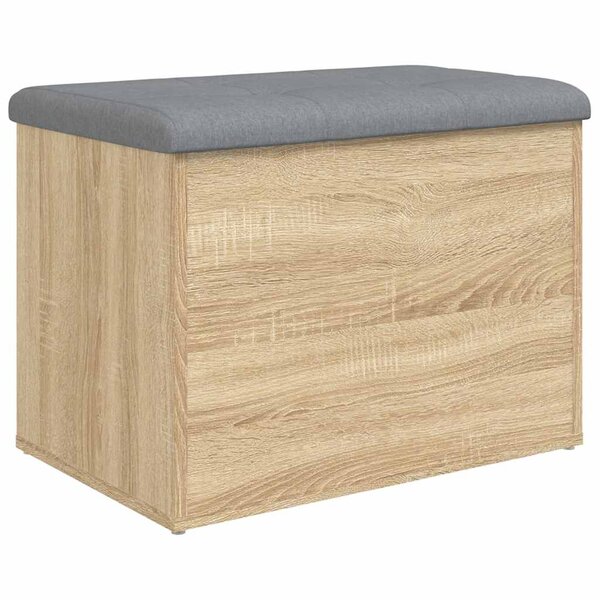 vidaXL Banc de rangement Chêne Sonoma 62x42x45 cm Bois d'ingénierie