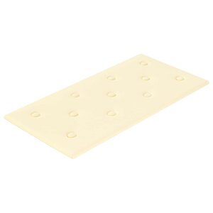 vidaXL Tête de lit murale 12 Pièces Crème 60 x 30 cm Simili cuir