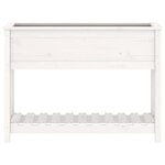 vidaXL Jardinière et étagère Blanc 111 5x34 5x81 cm Bois massif de pin