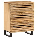 vidaXL Buffet 60x34x75 cm bois de manguier massif brut