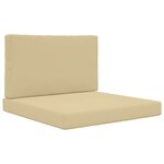 vidaXL Coussin de canapé d'extérieur 2 Pièces Beige Polyester
