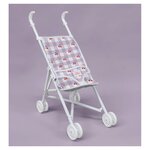 Poussette canne vichy lila et cerise