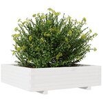 vidaXL Jardinière blanc 90x90x26 5 cm bois de pin massif