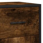 vidaXL Buffet chêne fumé 35 5x35x76 cm bois d'ingénierie et métal