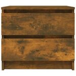 vidaXL Tables de chevet 2Pièces Chêne fumé 50x39x43 5cm Bois d'ingénierie