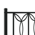 vidaXL Tête de lit métal noir 150 cm