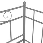 vidaXL Cadre de canapé-lit extensible sans matelas gris métal 90x200cm