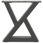 vidaXL Pieds de table basse 2 pièces Anthracite 40 x (30-31 3) cm Acier