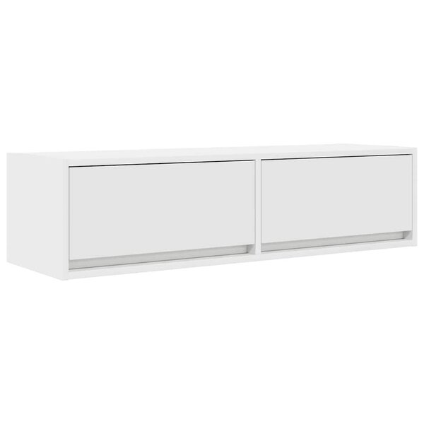 vidaXL Meuble TV Blanc 100 x 31 x 25.5 cm Bois d'ingénierie