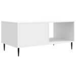 vidaXL Table basse Blanc brillant 90 x 50 x 40 cm Bois d'ingénierie