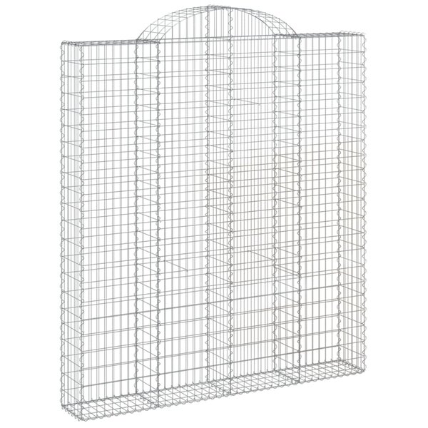 vidaXL Panier de gabions arqué 200x30x220/240 cm Fer galvanisé