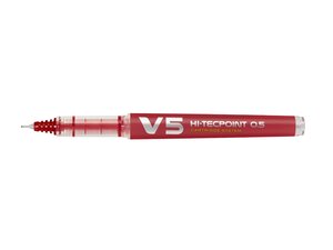 Roller Rechargeable Hi-Techpoint V5 Encre Liquide Begreen Pte Fine Rouge PILOT