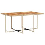 vidaXL Ensemble à manger de jardin et coussins 7 Pièces beige poly rotin