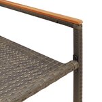 Chaises de jardin empilables avec coussins  2 Pièces  gris en poly rotin