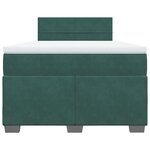 vidaXL Sommier à lattes de lit avec matelas vert foncé 120x190 cm