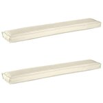 vidaXL Set de coussins de palette 2 Pièces Crème 200 x 40 x 8 cm