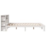 vidaXL Lit bibliothèque sans matelas blanc 140x190 cm bois pin massif