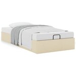 vidaXL Cadre de lit ottoman sans matelas crème 80x200 cm tissu