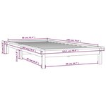 vidaXL Cadre de lit sans matelas blanc bois massif