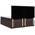 vidaXL Sommier à lattes de lit avec matelas Marron foncé 180x200 cm