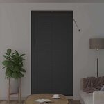 vidaXL Store de Fenêtre avec des rideaux Noir Aluminium