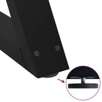 vidaXL Pieds de table à manger 2 pièces Noir 70 x (72-73 3) cm Acier