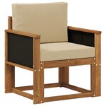 vidaXL Sofa de milieu extérieur Bois d'Acacia Massif Naturel