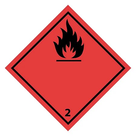 Étiquette vélin pour transport de matières dangereuses gaz inflammables (lot de 1000)