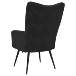 vidaXL Chaise de relaxation Noir Velours