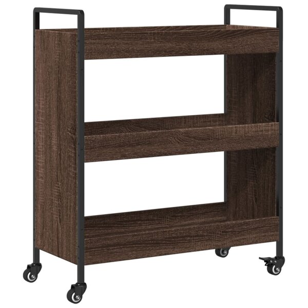 vidaXL Chariot de cuisine chêne marron 70x30x82 cm bois d'ingénierie