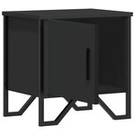 vidaXL Table de chevet Noir 40 x 30 x 40 cm Aggloméré