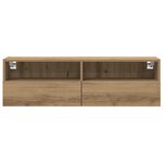 Meubles TV vidaXL 2 Pièces Chêne artisan 100x30x30 cm Bois d'ingénierie