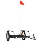 vidaXL Remorque de vélo noir 126x63x34 cm fer