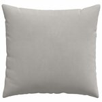 vidaXL Coussins de canapé 2 Pièces Gris clair 50 x 50 cm tissu