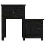 vidaXL Table de chevet Noir 79 5x38x65 5 cm Bois de pin massif