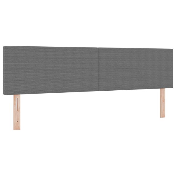 vidaXL Tête de lit LED Design simple Gris clair 90 cm Tissu en velours côtelé