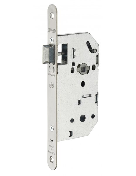 THIRARD - Lot de 25 serrures NF encastrables pour porte intérieure  axe 50mm  bouts ronds  inox - THIRARD