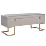 vidaXL Banc avec compartiment de rangement 105 cm Gris Velours