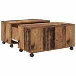 vidaXL Table basse Bois ancien 75 x 75 x 38 cm Bois d'ingénierie