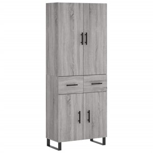 vidaXL Buffet haut Sonoma gris 69 5x34x180 cm Bois d'ingénierie