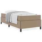 vidaXL Cadre de lit avec matelas Cappuccino 90 x 200 cm Faux cuir